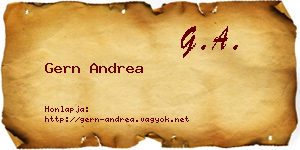 Gern Andrea névjegykártya