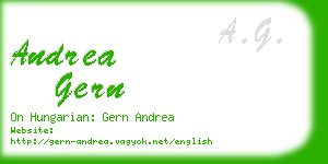 andrea gern business card
